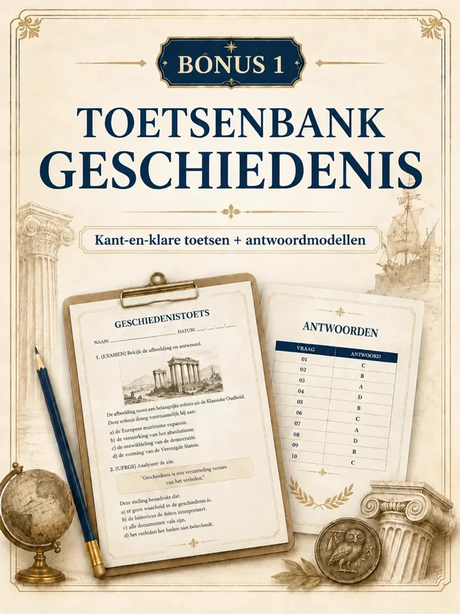Omslag van de Geschiedenistoetsenbank, bonus 1