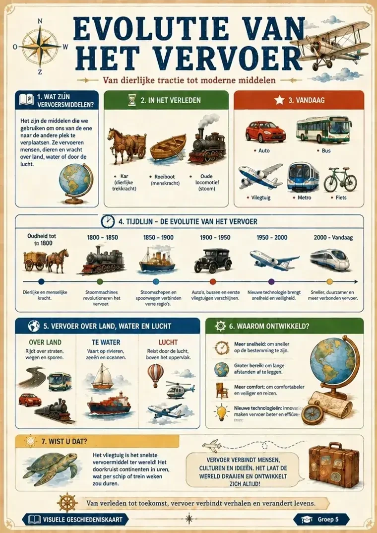 Echt voorbeeld van een visuele geschiedeniskaart