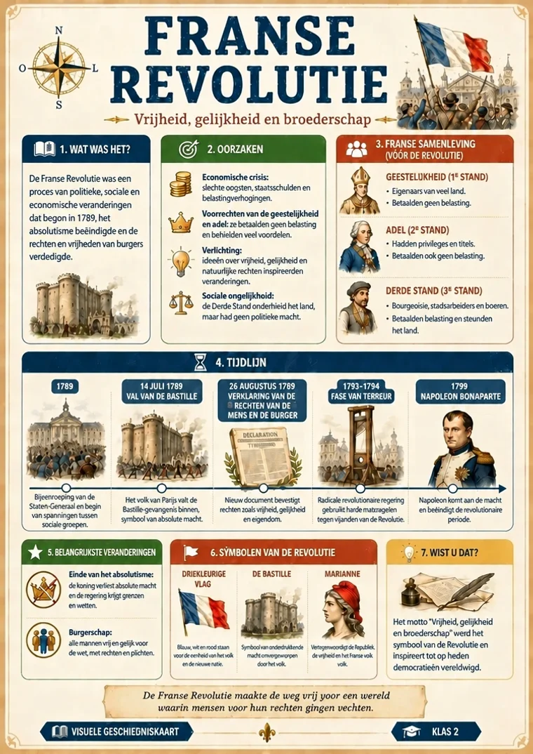 Echt voorbeeld van een visuele geschiedeniskaart
