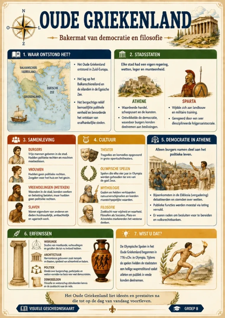 Echt voorbeeld van een visuele geschiedeniskaart