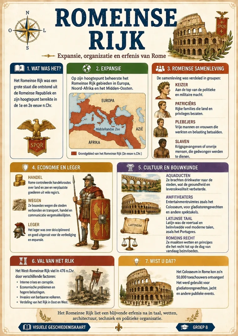 Echt voorbeeld van een visuele geschiedeniskaart
