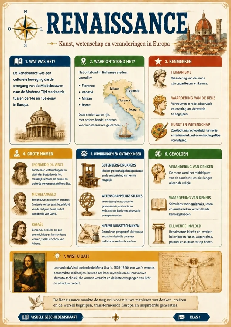 Echt voorbeeld van een visuele geschiedeniskaart