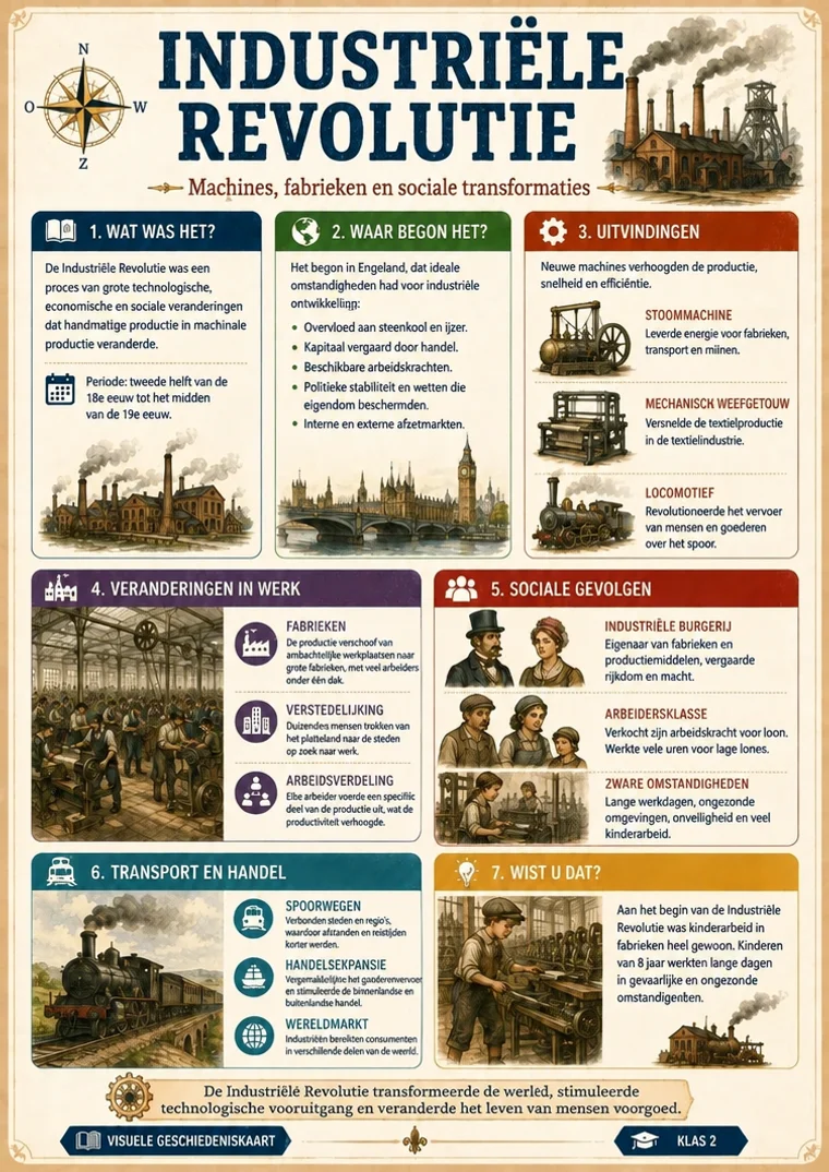 Voorbeeld van een visuele geschiedeniskaart