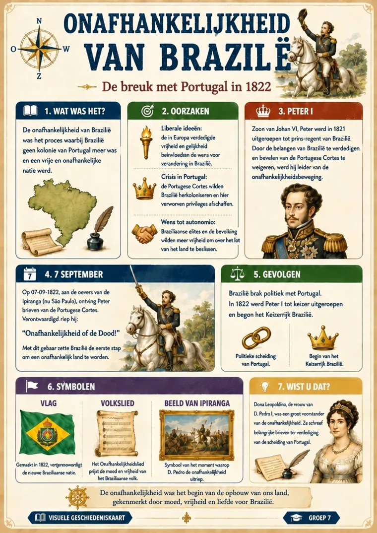 Voorbeeld van een visuele geschiedeniskaart