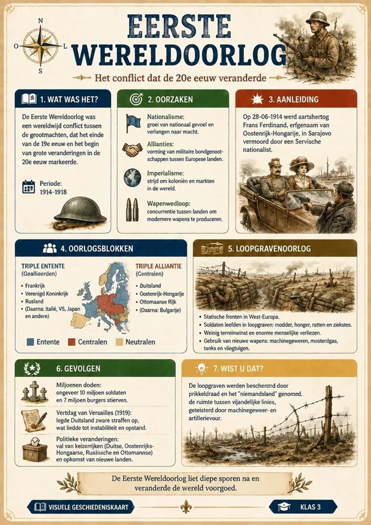 Voorbeeld van een visuele geschiedeniskaart